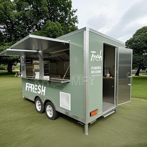 Camionnette de restauration de rue personnalisée avec panneau lumineux en fibre de verre pour snacks, bonbons et traiteur - Product Image 1