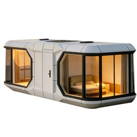 Capsule spatiale personnalisée, maison conteneur, bâtiment préfabriqué, panneau sandwich, design moderne pour maison, bureau, hôtel, complexe hôtelier