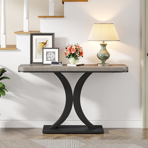 Tribesigns moderne classique ferme antique 100cm bois vintage gris couloir table d'entrée pour salon <span class=keywords><strong>console</strong></span> meubles - Product Image 4