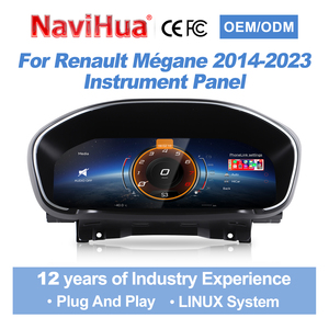 Nuevo Panel de Instrumentos Digital para Automóvil Navihua, Velocímetro con Sistema Linux, Pantalla LCD, Cabina Virtual para Renault Megane 2014-2023 - Product Image 1
