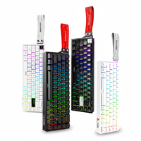 Clavier mécanique 68 touches 8000Hz à faible latence, hot-swap, rétroéclairage RGB, USB filaire Type-C, en aluminium, programmable, LDON Mide68, pour ordinateur de bureau
