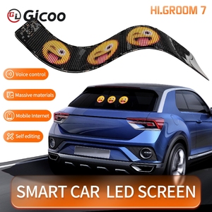 Colorful Car Devil Eyes Light Led Soft Screen DIY Car Windshield Dynamic LED Smart <b>Phone</b> App <b>Control</b> Flexible Matrix Screen - Product Image 5