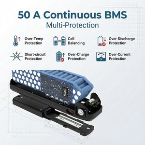 Paquete de Batería de 52V 17.5Ah de Iones de Litio para Bicicleta Eléctrica y Scooter de 2000W, Tubo Inferior, Envío Rápido desde Almacén en EE. UU., Carcasa para Batería, Juego de Baterías - Product Image 3