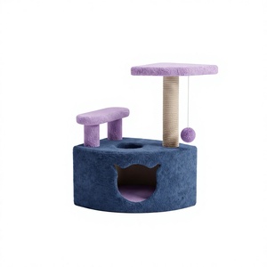 Griffoir pour chat Amistar Classic en jute de haute qualité, bleu, pour chats et chatons de toutes races et tailles, emballé en carton - Product Image 1