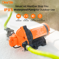 Pompa Air Diafragma Mini Self-priming 12V DC 50 PSI untuk Kapal Laut, RV, Camper, Shower, Motorhome dari Cleartide OEM ODM Supplier