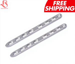 BISONS - Juego de Placas de Bloqueo LCP de Acero Inoxidable Veterinario Reutilizables de 3.5 mm, 6 Piezas + 46 Tornillos para Fracturas Ortopédicas de Perros - Product Image 1