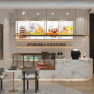 <span class=keywords><strong>Vitrine</strong></span> de boulangerie murale à 3 niveaux Kainice, en verre, pour la présentation du pain, étagères de présentation alimentaire - Product Image 6