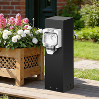 Pédestal d'alimentation extérieur en acier inoxydable 304 IP66 avec prises multi-pays personnalisées 10A/20A 110-250V