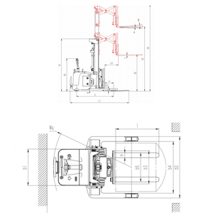 รถยกกรรไกรขนาดเล็กแบบเดี่ยว รับน้ำหนัก 1.5 ตัน 2.0 ตัน ความสูงยก 5000 มม. สำหรับคลังสินค้าทางเดินแคบ อุปกรณ์ขนย้ายวัสดุ - Product Image 6