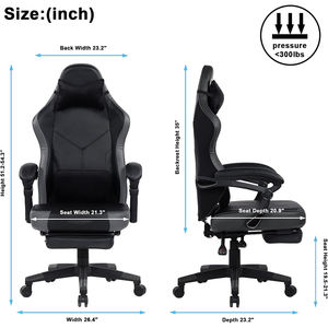 Chaise <span class=keywords><strong>de</strong></span> jeu ergonomique Chaise pivotante <span class=keywords><strong>haut</strong></span> <span class=keywords><strong>de</strong></span> <span class=keywords><strong>gamme</strong></span> Caractéristique <span class=keywords><strong>de</strong></span> massage Siège à bascule en mousse à mémoire <span class=keywords><strong>de</strong></span> forme Cuir synthétique <span class=keywords><strong>de</strong></span> grande taille Silla <span class=keywords><strong>Gamer</strong></span> - Product Image 3