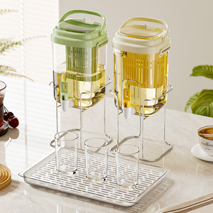 <span class=keywords><strong>Distributeur</strong></span> de boissons en plastique grande capacité avec robinet et panier infuseur à fruits - Product Image 4