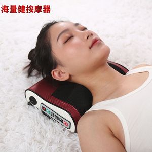 Coussin de massage pour le cou, le dos et la taille, compresse chaude, pétrissage, alimentation par batterie, fonction de minuterie, soulagement complet du corps - Product Image 3