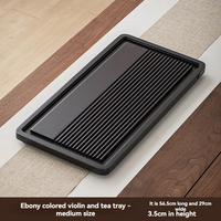 Plateau à thé en bambou naturel avec drainage, plateau à thé en bois pour usage domestique, plateau à thé Kung Fu pour le bureau