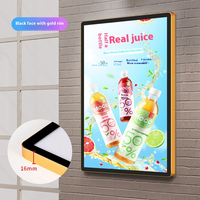 Boîte à lumière LED mince avec cadre en aluminium et étanche IPX3 pour l'affichage de photos et de posters publicitaires à domicile