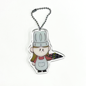 Custom High Quality Iridescent Acrylic Keychain Mirror Charm with Epoxy Rainbow Hologram