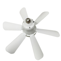 Ventilateur de chambre à coucher universel portable ventilateur avec télécommande E27 tête de lampe rotative sans bruit Led ventilateur de plafond