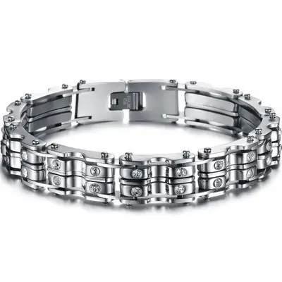 Neues Produkt eingelegt Diamant exquisite Geschenk Mode Männer und Frauen Edelstahl Armband
