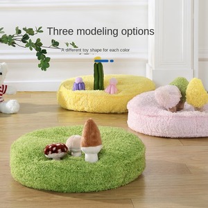 Lit pour chat mignon maison pour animaux de compagnie lavable amovible pour chats et petits chiens lit chaud pour animaux de compagnie quatre saisons - Product Image 2