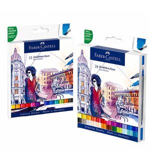 <span class=keywords><strong>Marqueurs</strong></span> doubles allemands <span class=keywords><strong>Faber</strong></span>-<span class=keywords><strong>Castell</strong></span>, 12 couleurs, encre à base d'eau, stylos de dessin et de coloriage, Graffiti Anime, teintes vives, séchage rapide - Product Image 1