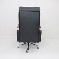 Chaise de bureau ergonomique moderne pour cadres, inclinable, avec repose-pieds massant, structure en acier inoxydable, réglage manuel, pivotante et réglable en hauteur