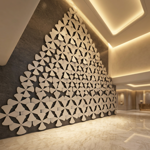 Panneau de façade décoratif contemporain en aluminium anodisé anti-corrosion pour application extérieure 70 pouces et plus - Product Image 1
