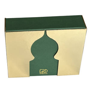 ROGOOD Coffret Cadeau Magnétique de Luxe Vert Doré pour Parfum Arabe avec Mousse EVA Personnalisée et Design Islamique pour Parfum Arabe P1117 - Product Image 1