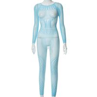 Manches longues pour femmes Lingerie Sexy Transparent 2024 maigre une pièce combinaisons combishorts body