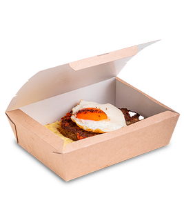 ถ้วยกระดาษคราฟท์ขนาด 600 มล. สำหรับอาหารกลางวัน แบบซ้อนได้ ปิดผนึกได้ กันน้ำมัน สำหรับซุปร้อน สลัด อาหารแบบนำกลับบ้าน รับทำโลโก้ตามสั่ง ขายส่ง - Product Image 1