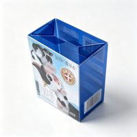 Boîte en plastique transparente personnalisée pour l'emballage de lait en poudre, revêtement anti-rayures, fond à fermeture automatique, ligne de pliage souple