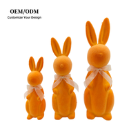 Figurines de lapin de Pâques personnalisées, créatives et colorées, en fausse fourrure, avec nœuds papillon, en polystyrène, pour intérieur, vente chaude