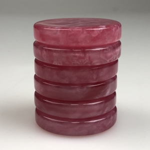 25*5mm pezzi di Backgammon in resina portatile rosso con effetto marmo Backgammon pezzi pratici <span class=keywords><strong>dama</strong></span> di gioco in resina piatta - Product Image 3