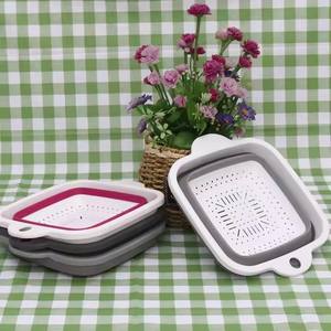 Çevre Dostu PP TPR Koyu Gri Mutfak Süzgeci Meyve Sebze Süzgeci Plastik Süzgeç Ev Mutfak İçin Lavabo Rafı - Product Image 1