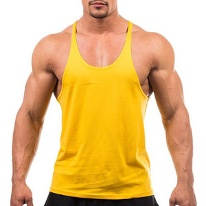 Kustom Grosir Pakaian Olahraga Kebugaran Pakaian Gym Tank Top Binaraga <span class=keywords><strong>Stringer</strong></span> Rompi Kustom Katun Gym Mens Menjalankan Singlet - Product Image 5