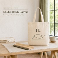 Sac fourre-tout en toile de coton 12 oz, réutilisable, avec longues poignées en tissu, personnalisable, pour courses et cadeaux, vente en gros