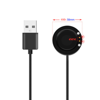 Câble de charge magnétique portable pour montre connectée, base de chargeur USB avec distance entre broches de 3 mm et 4 mm pour bracelet intelligent T500 Plus T900