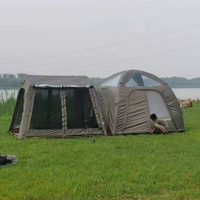Tente gonflable Oxford de luxe pour 4 personnes Prix Famille Glamping Tente extérieure imperméable à l'air Cabine Maison Tente gonflable pour le camping
