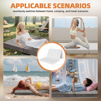 Matelas portable pliable à 3 couches, confortable pour les lits d'invités/le camping, facile à ranger et à transporter