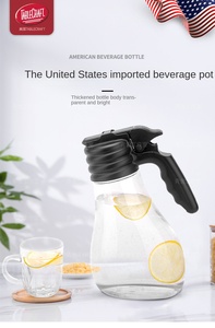 American Original TABLECRAFT Botella de agua fría Olla de bebida transparente <span class=keywords><strong>para</strong></span> té de limón y té helado NSF Plástico de grado alimenticio - Product Image 6