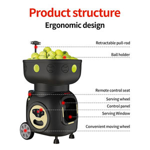 Máquina Lanzapelotas de Tenis Portátil y Resistente SIBOASI, Control Remoto por Aplicación Móvil, Modo Automático de Pádel, Equipo de Entrenamiento de Tenis - Product Image 2