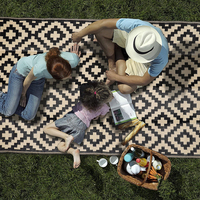 Tapis d'extérieur imperméable STARUNK en polypropylène tissé, tapis pour camping-car, lavable, tapis de pique-nique et tapis pour intérieur/extérieur