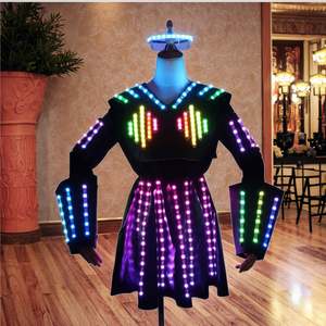 Led Lichtgevende Eenhoorn Paard Gedrukt Nylon Catwalk Kostuum Pak Voor Meisjes Victoria <span class=keywords><strong>Sexy</strong></span> Dame Avond Dans Ballroom Dj Bra Feest - Product Image 2