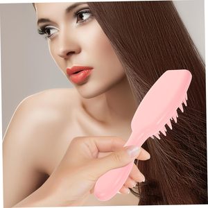 Women's Fashion Home <b>Silicone</b> Hair Shampoo Comb Long Handle Soft Plastic Teeth Waterproof <b>Scalp</b> Cleaning Scratch <b>Massage</b> - Product Image 4