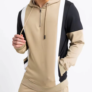 Customized Men's Autumn Breathable Solid Color Hoodie and Short <b>Set</b> with Custom Logo Casual Wear For New Sale - Product Image 5