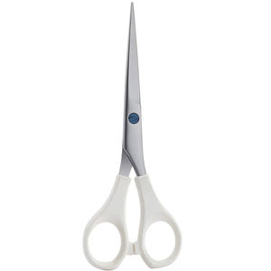 Poignée en plastique Ciseaux de coiffeur Finition sable Allemand Acier inoxydable Lame droite tranchante Ciseaux de salon - Product Image 5