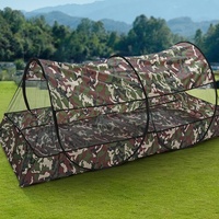 Moustiquaire de terrain camouflage portable anti-insectes, installation facile, pliable, pour étudiant, entraînement, usage individuel, quatre saisons