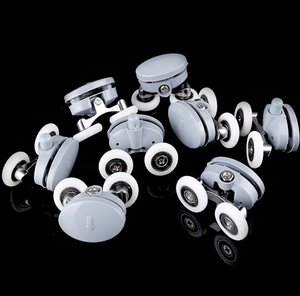 Nhiệm vụ nặng nề Phòng tắm kính cửa trượt con lăn Bốn bánh xe Brass cố định Caster bánh xe cho Cửa Sổ Phòng tắm con lăn ròng rọc - Product Image 5