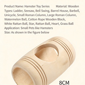 Ensemble de jouets pratiques pour petits animaux, écologiques, durables, naturels, non toxiques, jouets de dentition pour lapin, hamster, perroquet, fournitures pour animaux de compagnie - Product Image 6