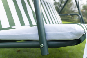 เก้าอี้ชิงช้าลายแถบสีเขียวและสีขาวสำหรับ<span class=keywords><strong>3</strong></span>คนโครงเหล็กโพลีเอสเตอร์ - Product Image 2