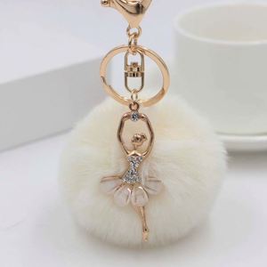 Llavero Colgante de Bolso con Pompón de Peluche de Ángel de 28 Colores para Bailarinas, Accesorios DIY - Product Image 5