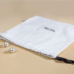 Sac cadeau pour bijoux faits main de haute qualité, en toile de coton de couleur naturelle, pochette anti-poussière avec étiquette tissée - Product Image 2